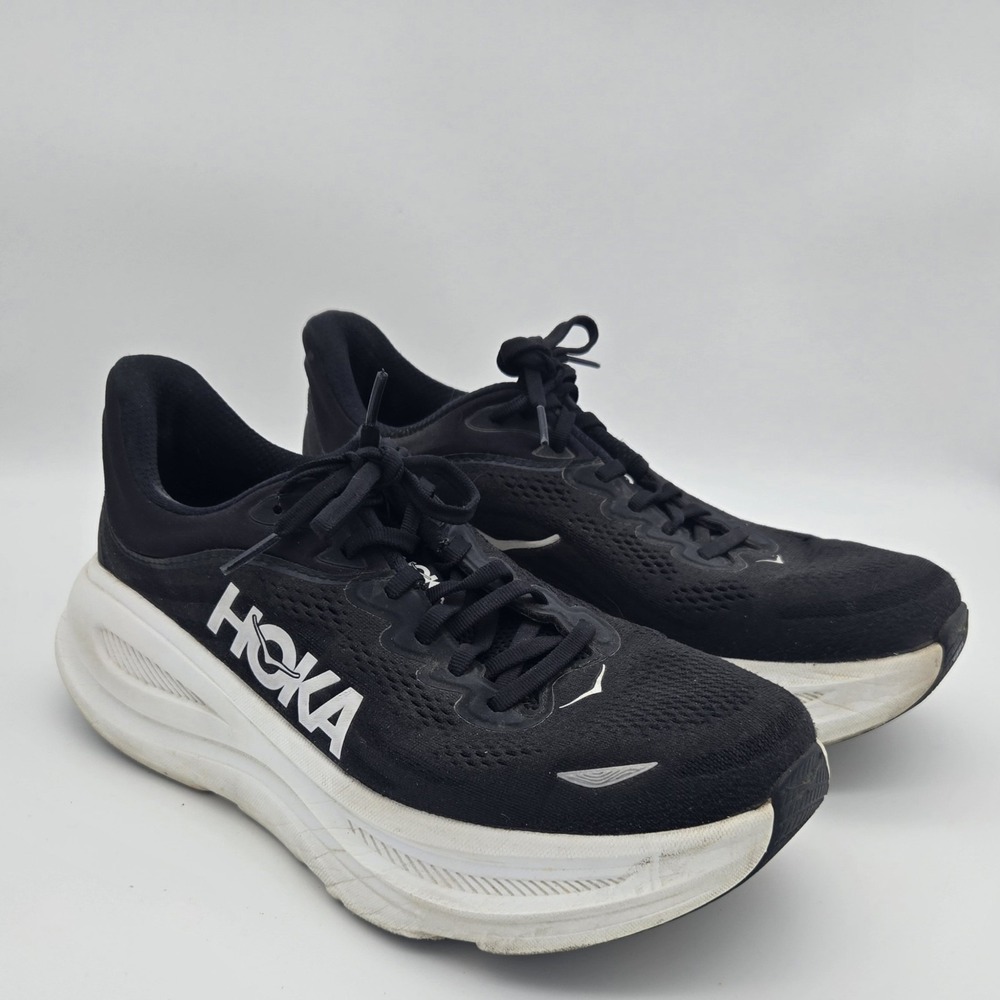 Hoka Bondi 9 Men's Size 10 D Black and White